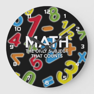 Mathe. Das einzige Fach, das zählt Große Wanduhr