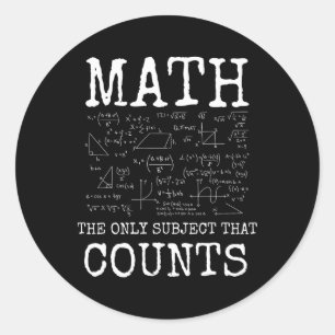 Mathe Das Einzige Fach Das Zählt Lustiger Lehrer Runder Aufkleber