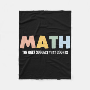 Mathe das einzige Fach, das zählt - Lustiger Mathe Fleecedecke