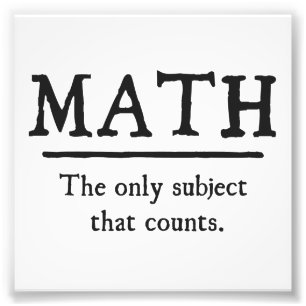 Mathe das einzige Thema, das zählt Fotodruck