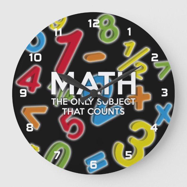 Mathe. Das einzige Thema, das zählt Große Wanduhr (Vorderseite)