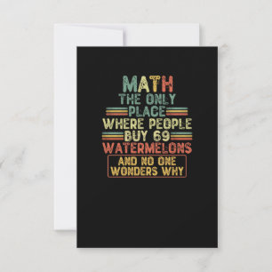 Mathe der einzige Ort, an dem die Leute 69 Wasserm Dankeskarte