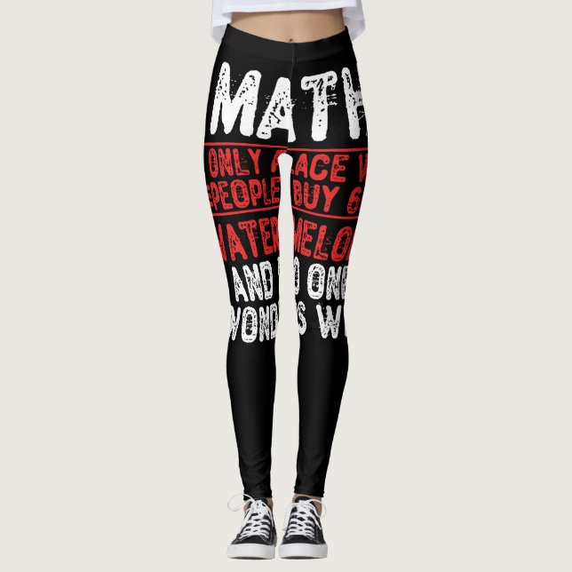 Mathe. Der einzige Ort, an dem man 69 Wassermelo k Leggings (Vorderseite)