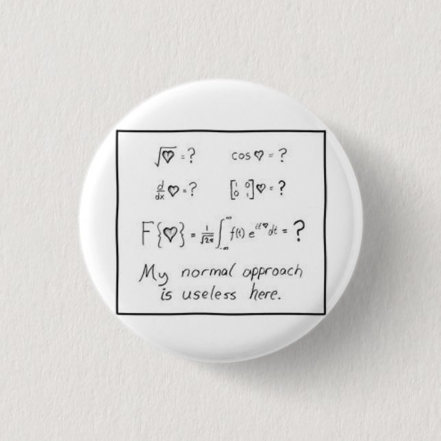 Mathe der Liebe Button (Vorderseite)