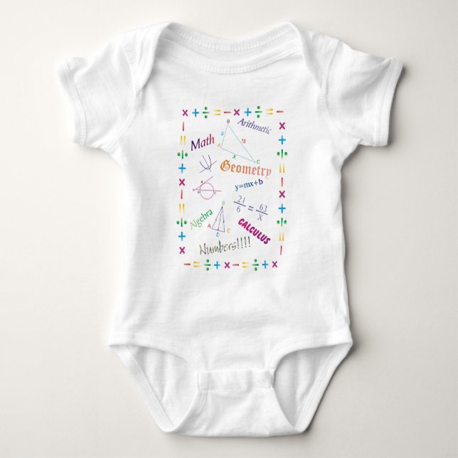 Mathe-Entwurf Baby Strampler (Vorderseite)
