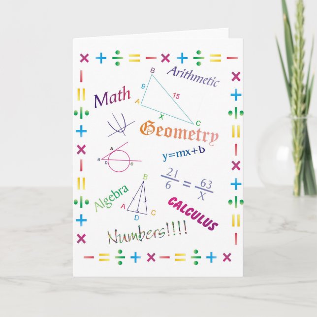 Mathe-Entwurf Karte (Vorderseite)