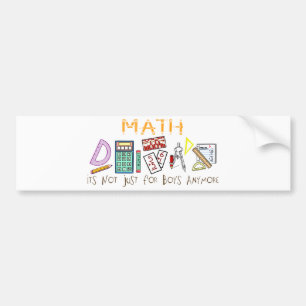 Mathe: Es ist nicht gerade für Jungen mehr Autoaufkleber