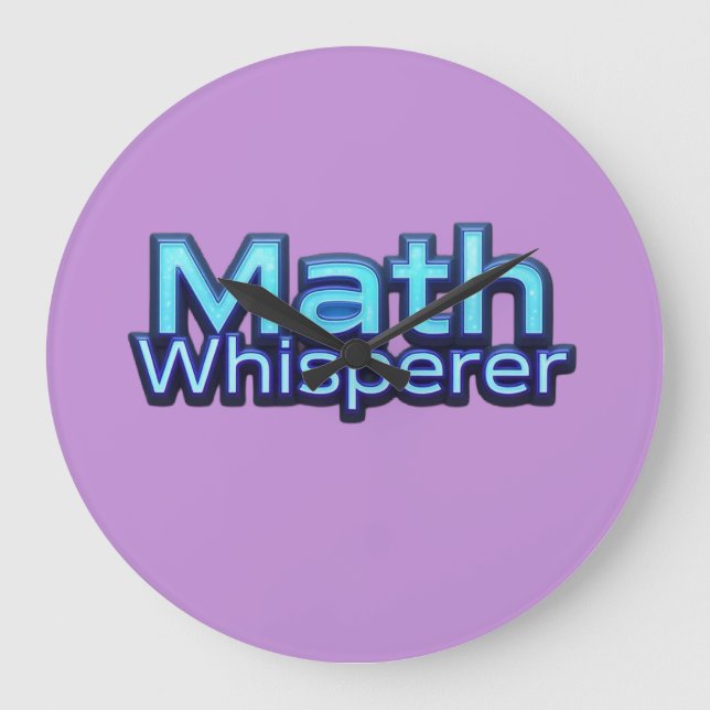 Mathe Flüsterer Große Wanduhr (Vorderseite)