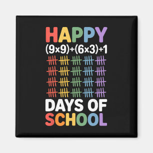 Mathe-Formel 100 Tage Schule Lustiger Mathe-Lehrer Magnet