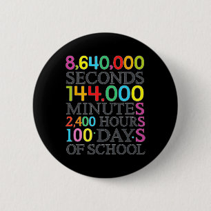 Mathe-Formel 100 Tage Schule Mathe-Lehrer Kinder Button