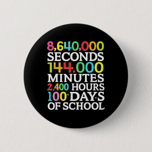 Mathe-Formel 100 Tage Schule Mathe-Lehrer Kinder Button