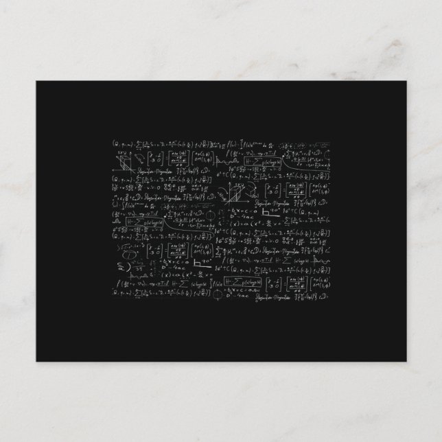 Mathe-Formel-Muster Postkarte (Vorderseite)