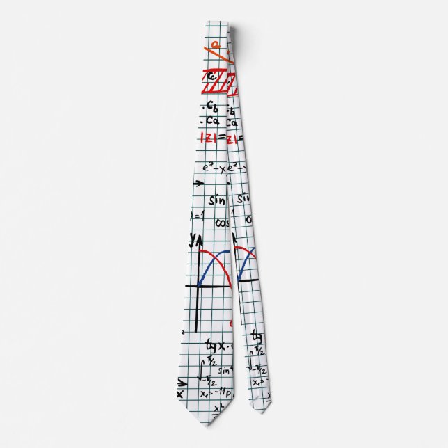 Mathe-Formel-Zahlen Krawatte (Vorderseite)