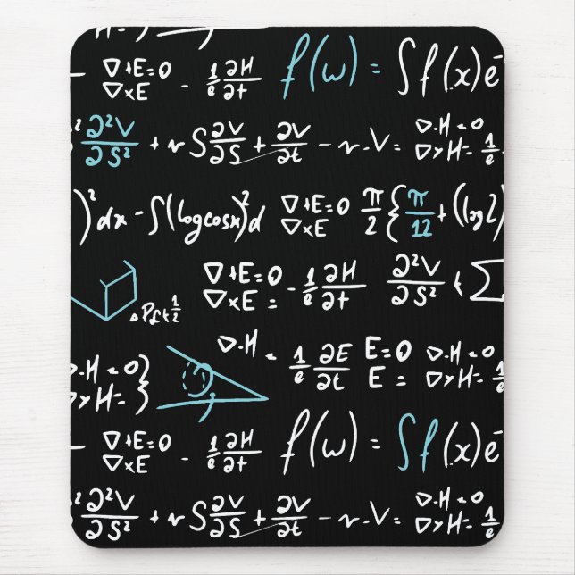 Mathe-Formeln Mathematik Physik Schüler Lehrer  Mousepad (Vorne)