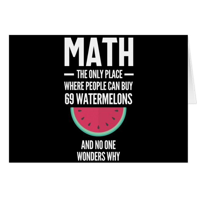 Mathe. Funny Math Sarcasm Quote Geschenk (Vorderseite (Horizontal))