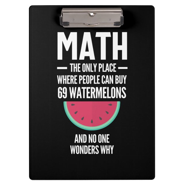 Mathe. Funny Math Sarcasm Quote Geschenk Klemmbrett (Vorderseite)