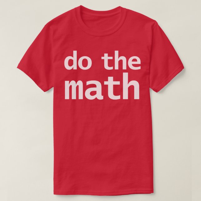 Mathe Funny Typografy T-Shirt (Design vorne)