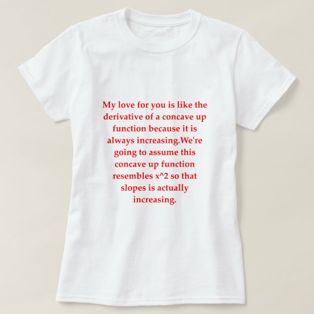 Mathe Geek-Liebe heben Linie auf T-Shirt (Design vorne)