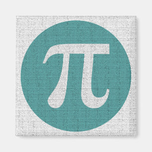 Mathe Geek Pi Symbol, blauer Kreis und Ziffern. Magnet