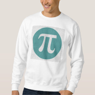 Mathe Geek Pi Symbol, blauer Kreis und Ziffern. Sweatshirt