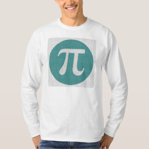 Mathe Geek Pi Symbol, blauer Kreis und Ziffern. T-Shirt