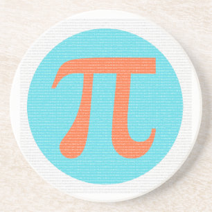 Mathe-Geek-Pi-Symbol, orange und blau-Untersetzer Getränkeuntersetzer