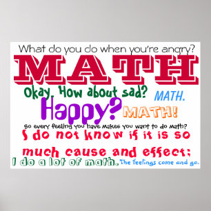 Mathe-Gefühls-Zitat Poster
