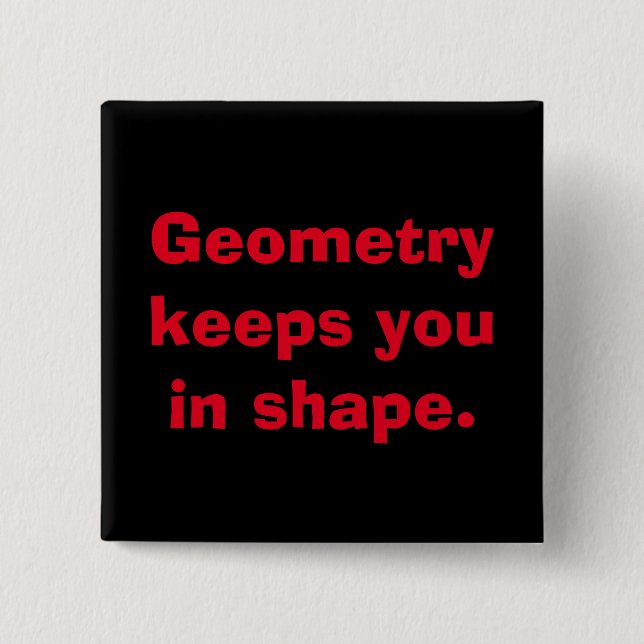 Mathe-Geometrie-Knopf Button (Vorderseite)