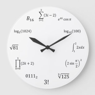Mathe-Gleichungen und Anmerkungen Große Wanduhr