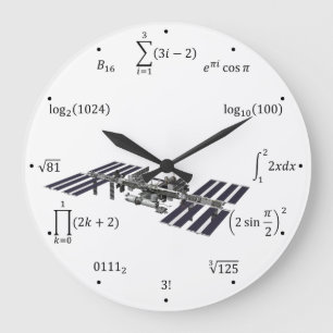Mathe-Gleichungen und Anmerkungen Große Wanduhr