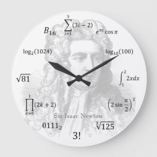 Mathe-Gleichungen und Anmerkungen Große Wanduhr