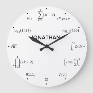 Mathe-Gleichungen und Anmerkungen Große Wanduhr