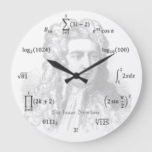 Mathe-Gleichungen und Anmerkungen Große Wanduhr