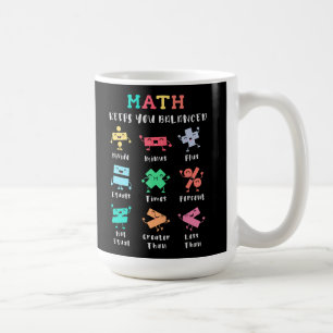 Mathe hält dich im Gleichgewicht Kaffeetasse