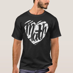 Mathe Heart Mathematiker Lehrer Liebe Valent T-Shirt