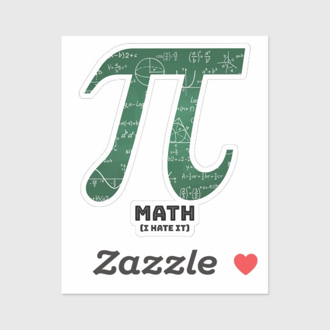Mathe I Hate It - Science Quotes Aufkleber (Blatt)