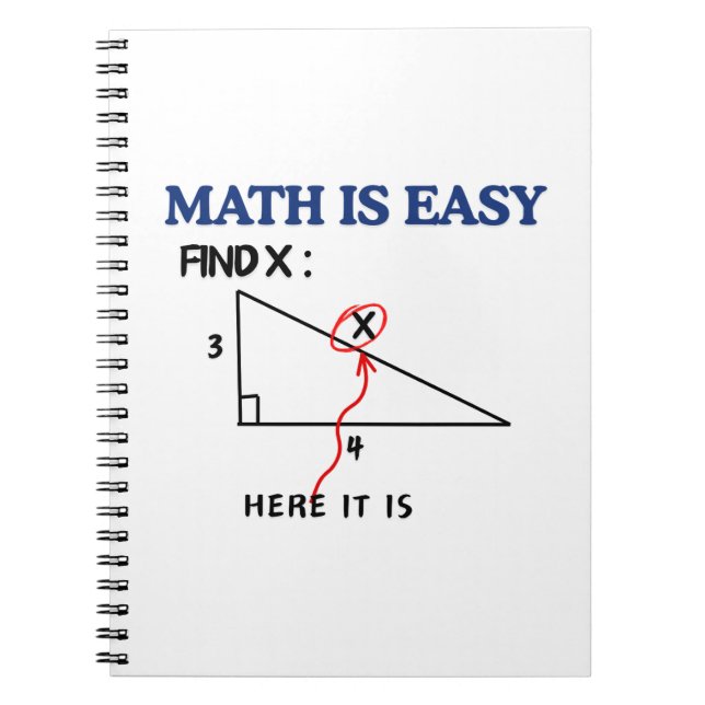 Mathe is Easy Funny Notebook - Perfektes Geschenk  Notizblock (Vorderseite)
