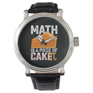 Mathe ist ein Stück Kuchen Pi Tag Lustig Armbanduhr