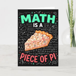 Mathe ist ein Stück Kuchen - Pi-Tag und Mathe-Lieb Karte