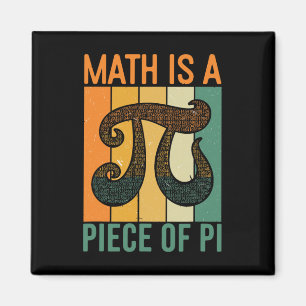 Mathe ist ein Stück Pi Retro Pi Day Lehrer Grafik Magnet