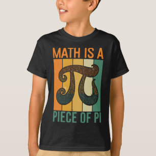 Mathe ist ein Stück Pi Retro Pi Day Lehrer Grafik T-Shirt