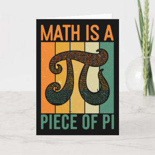 Mathe ist ein Stück Pi Retro Pi-Tag-Lehrer-Grafik Karte