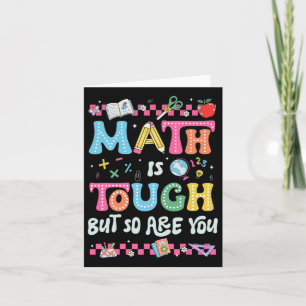 Mathe ist hart, aber du auch. Zurück zur Schule Ma Karte