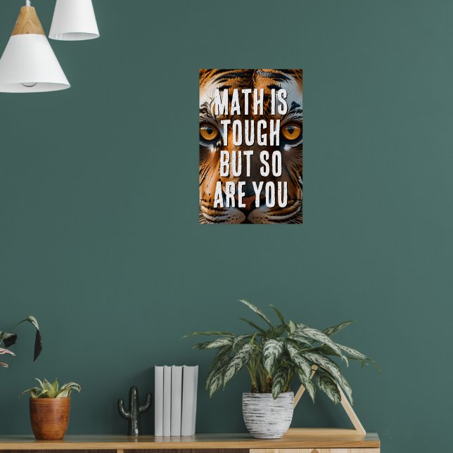 Mathe ist hart, aber du bist es auch poster (Wohnzimmer 1)