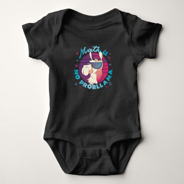 Mathe ist kein ProbLlama Baby Strampler (Vorderseite)
