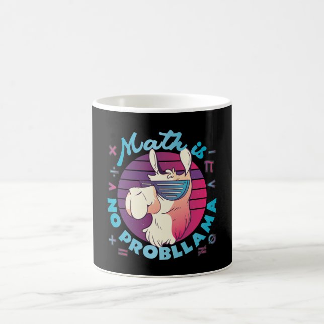 Mathe ist kein ProbLlama Kaffeetasse (Mittel)