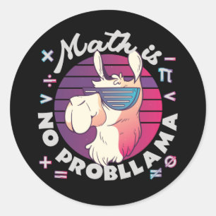 Mathe ist kein ProbLlama Square Sticker