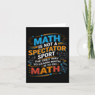 Mathe ist kein Spectator für Sport Mathematiker zu Karte