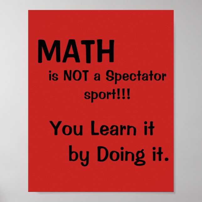 Mathe ist kein Zuschauersport Poster (Vorne)