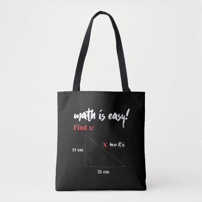 Mathe ist leicht Funny Mathe Lehrer Joke Tasche (Vorderseite)